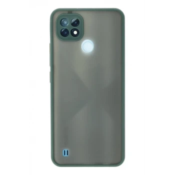 Newface Realme C21 Kılıf Montreal Silikon Kapak - Yeşil