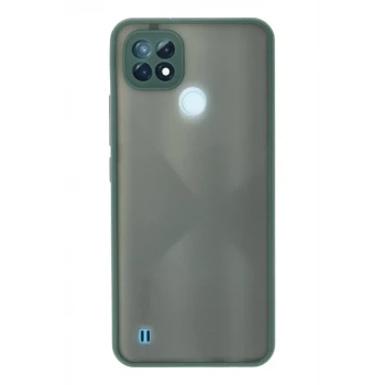 Newface Realme C21 Kılıf Montreal Silikon Kapak - Yeşil