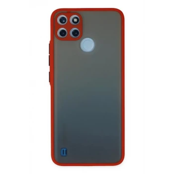 Newface Realme C21Y Kılıf Montreal Silikon Kapak - Kırmızı