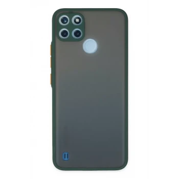 Newface Realme C21Y Kılıf Montreal Silikon Kapak - Yeşil