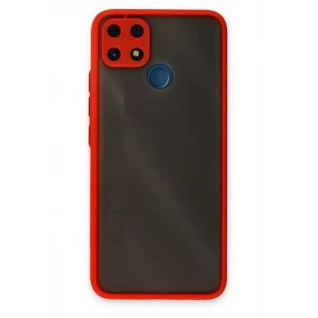 Newface Realme C25 Kılıf Montreal Silikon Kapak - Kırmızı