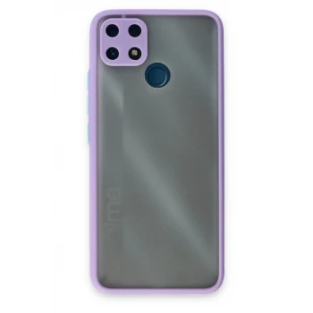 Newface Realme C25 Kılıf Montreal Silikon Kapak - Mor