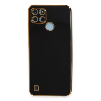 Newface Realme C25Y Kılıf Volet Silikon - Siyah