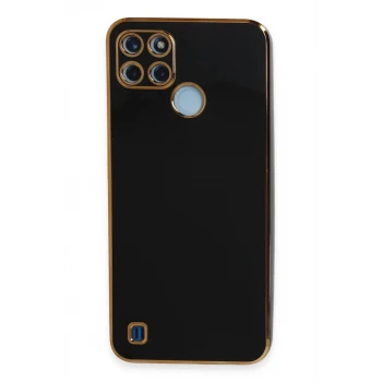 Newface Realme C25Y Kılıf Volet Silikon - Siyah