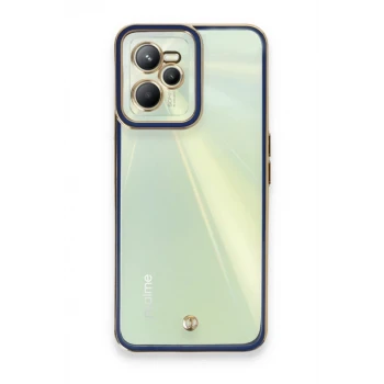 Newface Realme C35 Kılıf Liva Lens Silikon - Mavi