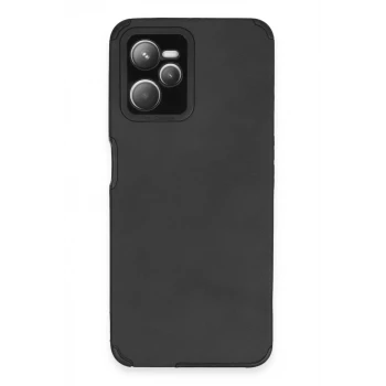 Newface Realme C35 Kılıf Loop Deri Silikon - Siyah