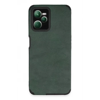 Newface Realme C35 Kılıf Loop Deri Silikon - Yeşil