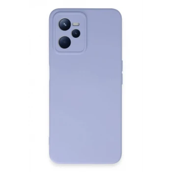Newface Realme C35 Kılıf Nano içi Kadife Silikon - Lila