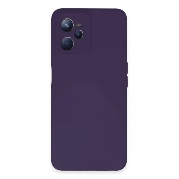Newface Realme C35 Kılıf Nano içi Kadife Silikon - Mor