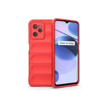 Newface Realme C35 Kılıf Optimum Silikon - Kırmızı