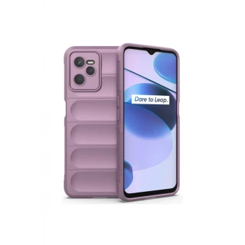 Newface Realme C35 Kılıf Optimum Silikon - Mor