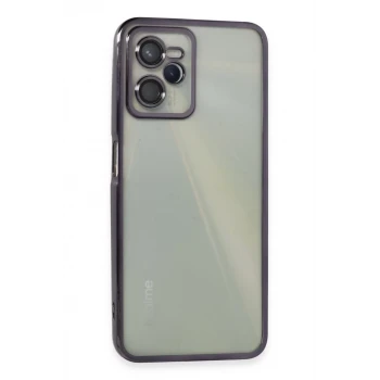 Newface Realme C35 Kılıf Razer Lensli Silikon - Mor