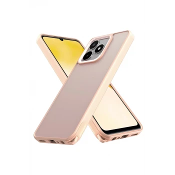 Newface Realme C53 Kılıf Elegant Kapak - Pudra