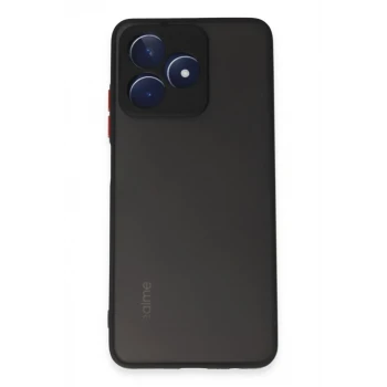 Newface Realme C53 Kılıf Montreal Silikon Kapak - Siyah