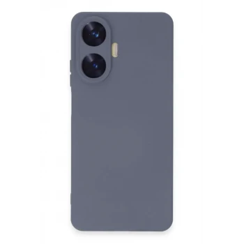 Newface Realme C55 Kılıf Nano içi Kadife Silikon - Gri