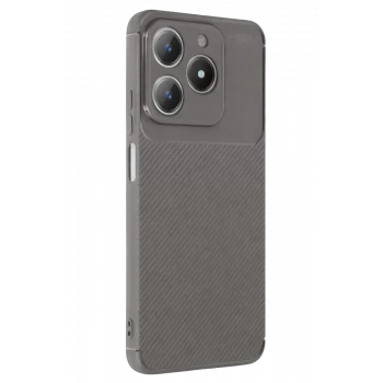 Newface Realme C61 Kılıf Auto Focus Karbon Kapak - Gri