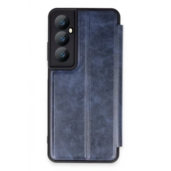 Newface Realme C65 Kılıf Flip Cover - Lacivert
