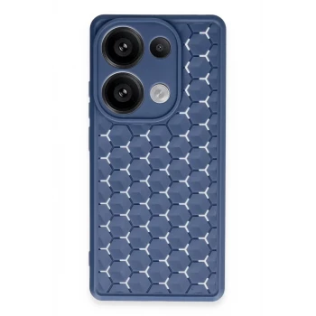 Newface Realme C65 Kılıf Petek Silikon Kapak - Lacivert