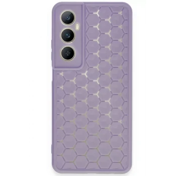 Newface Realme C65 Kılıf Petek Silikon Kapak - Lila