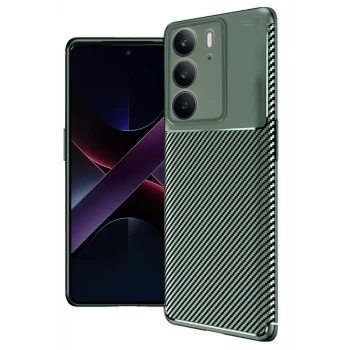 Newface Realme C75 4G Auto Focus Karbon Kapak - Koyu Yeşil