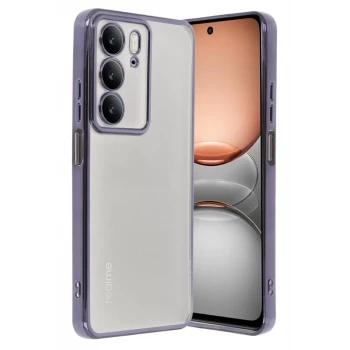 Newface Realme C75 4G Kılıf Razer Lensli Silikon - Mor