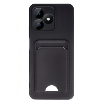 Newface Realme Note 50 4G Kılıf Kelvin Kartvizitli Silikon - Siyah