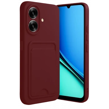 Newface Realme Note 60 Kelvin Kartvizitli Silikon - Bordo