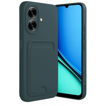 Newface Realme Note 60 Kelvin Kartvizitli Silikon - Koyu Yeşil