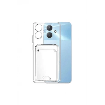 Newface Realme Note 60 Kılıf Kart Şeffaf Silikon - Şeffaf