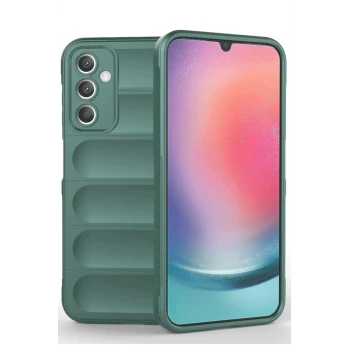 Newface Samsung A36 Kılıf Optimum Silikon - Koyu Yeşil