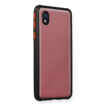 Newface Samsung Galaxy A01 Core Kılıf Miami Şeffaf Silikon - Siyah