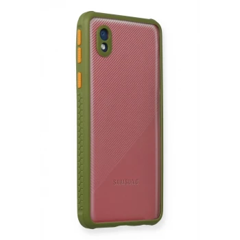 Newface Samsung Galaxy A01 Core Kılıf Miami Şeffaf Silikon - Yeşil