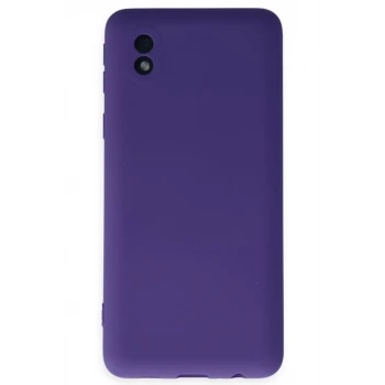 Newface Samsung Galaxy A01 Core Kılıf Nano içi Kadife Silikon - Mor