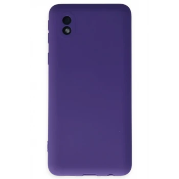 Newface Samsung Galaxy A01 Core Kılıf Nano içi Kadife Silikon - Mor