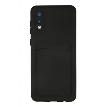 Newface Samsung Galaxy A02 Kılıf Kelvin Kartvizitli Silikon - Siyah