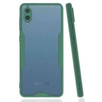 Newface Samsung Galaxy A02 Kılıf Platin Silikon - Yeşil