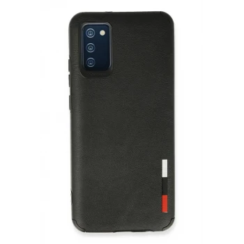 Newface Samsung Galaxy A02S Kılıf Loop Deri Silikon - Siyah