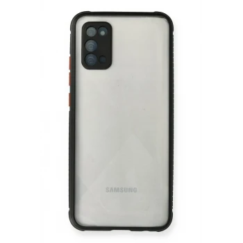 Newface Samsung Galaxy A02S Kılıf Miami Şeffaf Silikon - Siyah