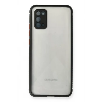 Newface Samsung Galaxy A02S Kılıf Miami Şeffaf Silikon - Siyah