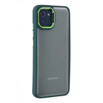 Newface Samsung Galaxy A03 Kılıf Dora Kapak - Haki Yeşil