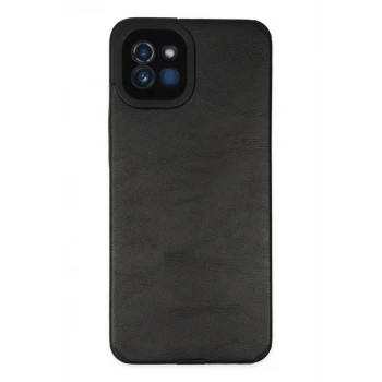 Newface Samsung Galaxy A03 Kılıf Loop Deri Silikon - Siyah