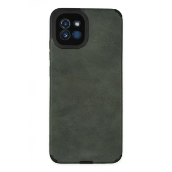 Newface Samsung Galaxy A03 Kılıf Loop Deri Silikon - Yeşil