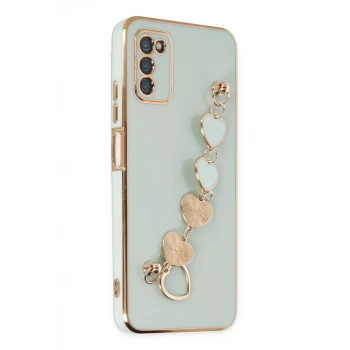 Newface Samsung Galaxy A03S Kılıf Esila Silikon - Su Yeşili