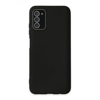 Newface Samsung Galaxy A03S Kılıf Lansman Glass Kapak - Siyah