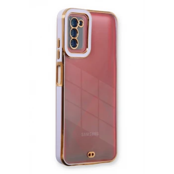 Newface Samsung Galaxy A03S Kılıf Liva Lens Silikon - Lila