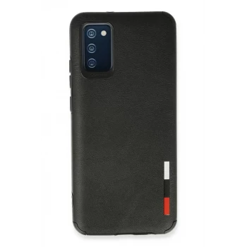 Newface Samsung Galaxy A03S Kılıf Loop Deri Silikon - Siyah