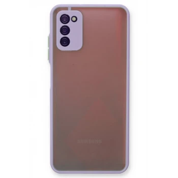 Newface Samsung Galaxy A03S Kılıf Montreal Silikon Kapak - Mor