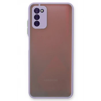 Newface Samsung Galaxy A03S Kılıf Montreal Silikon Kapak - Mor