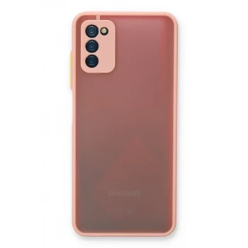 Newface Samsung Galaxy A03S Kılıf Montreal Silikon Kapak - Pembe