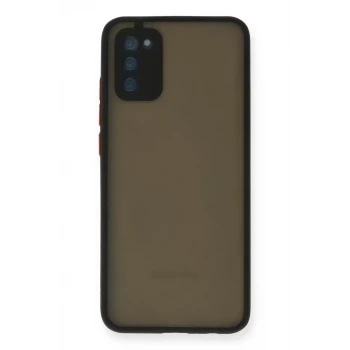 Newface Samsung Galaxy A03S Kılıf Montreal Silikon Kapak - Siyah